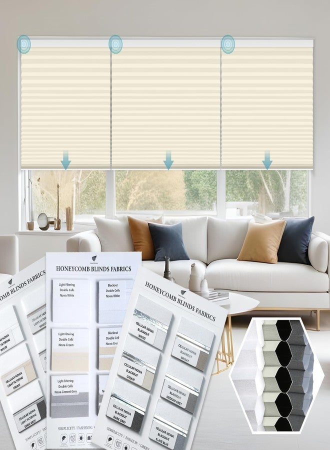 SmartWings Cellular Fabric Samples, Blackout & Light Filtering Fabric, Used in Nowa Cellular Shades, Multi-Color - Image 1